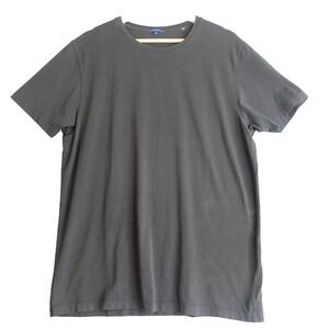 Patrick Assaraf Mens Black Pima Cotton Spandex Short Sleeve Crew Neck T-Shirt L